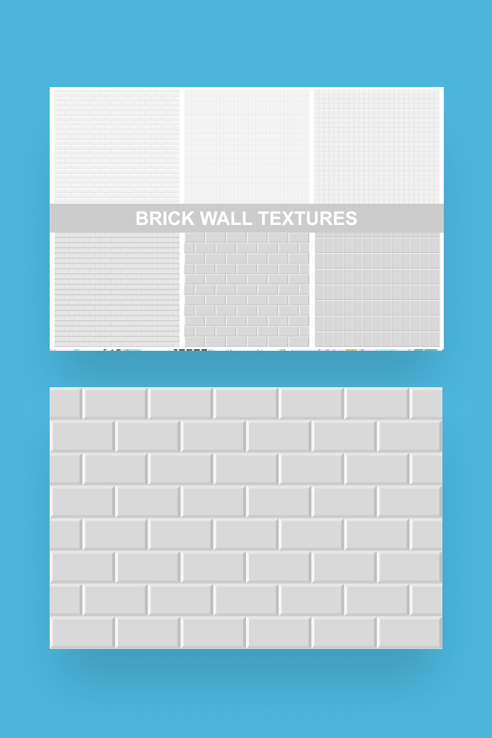 collection of tile brick textures