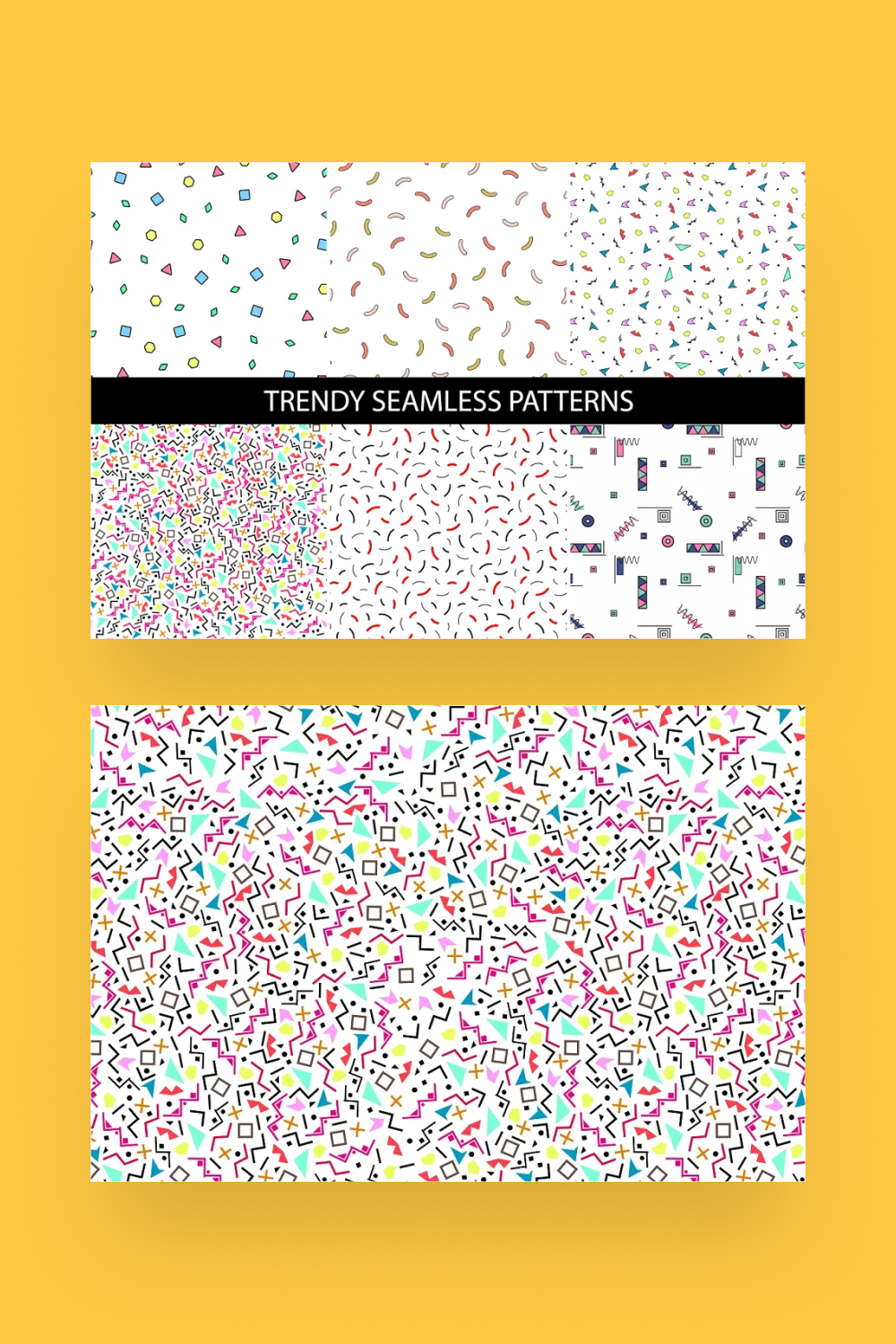 colorful seamless trendy patterns 1