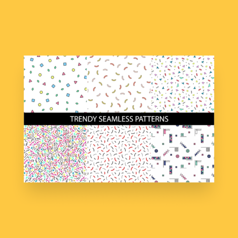 colorful seamless trendy patterns cover image