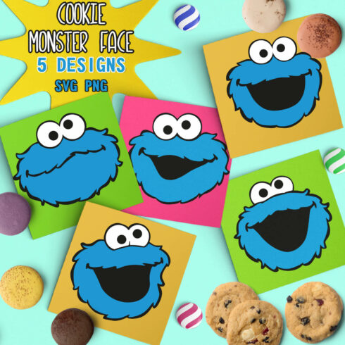 Cookie Monster Face SVG – MasterBundles