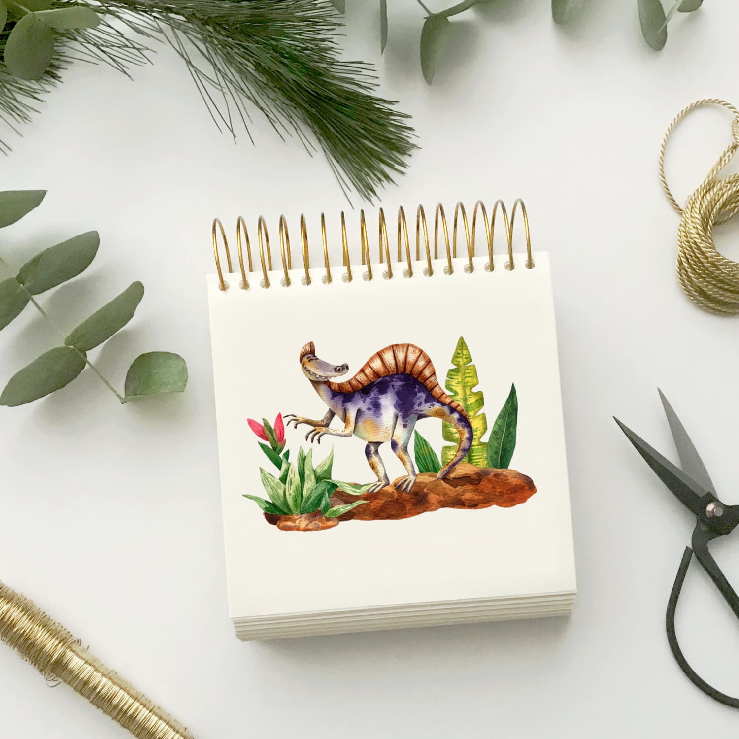 cute dinosaur illustrations set.