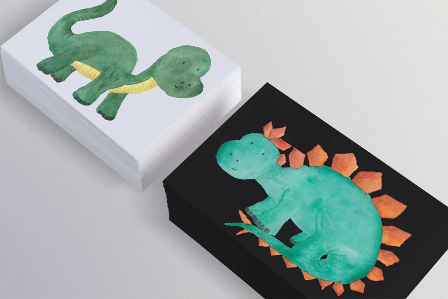 cute dinosaur watercolour illustrations collection.