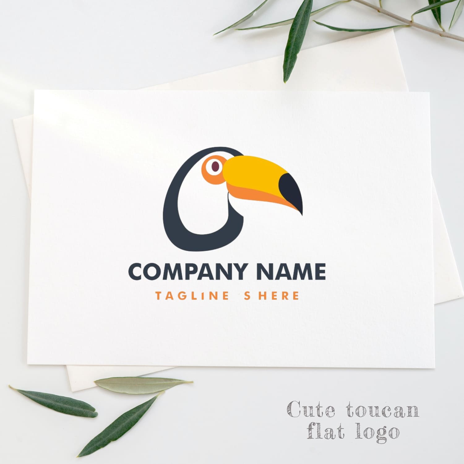 Cute Toucan Flat Logo cover image.