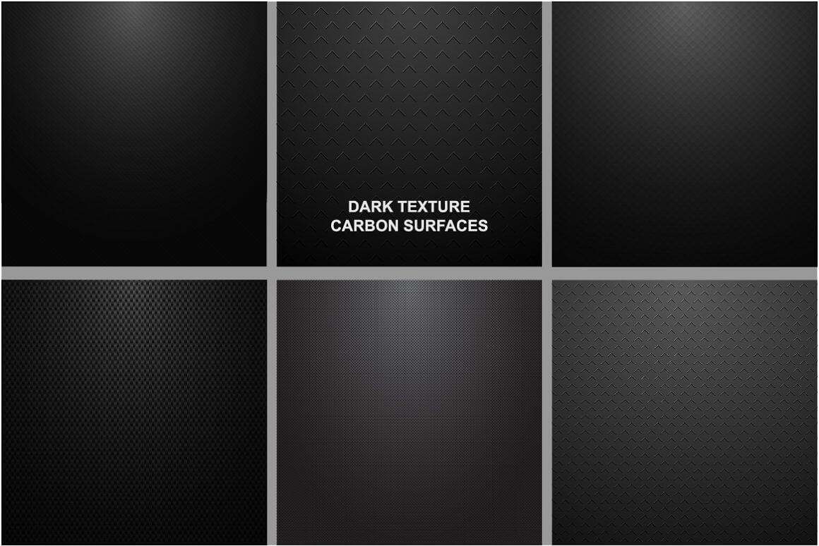 Dark texture carbon surfaces.