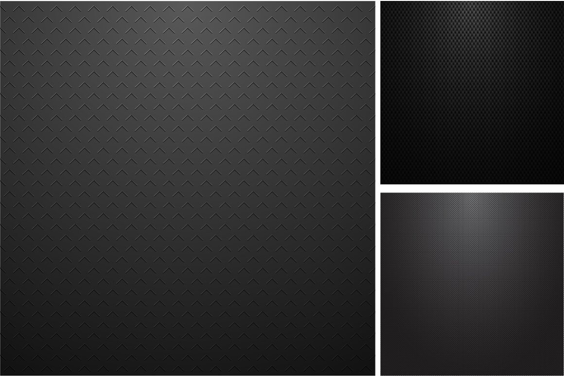 Dark backgrounds, one of which is gray with a texture with small corners.