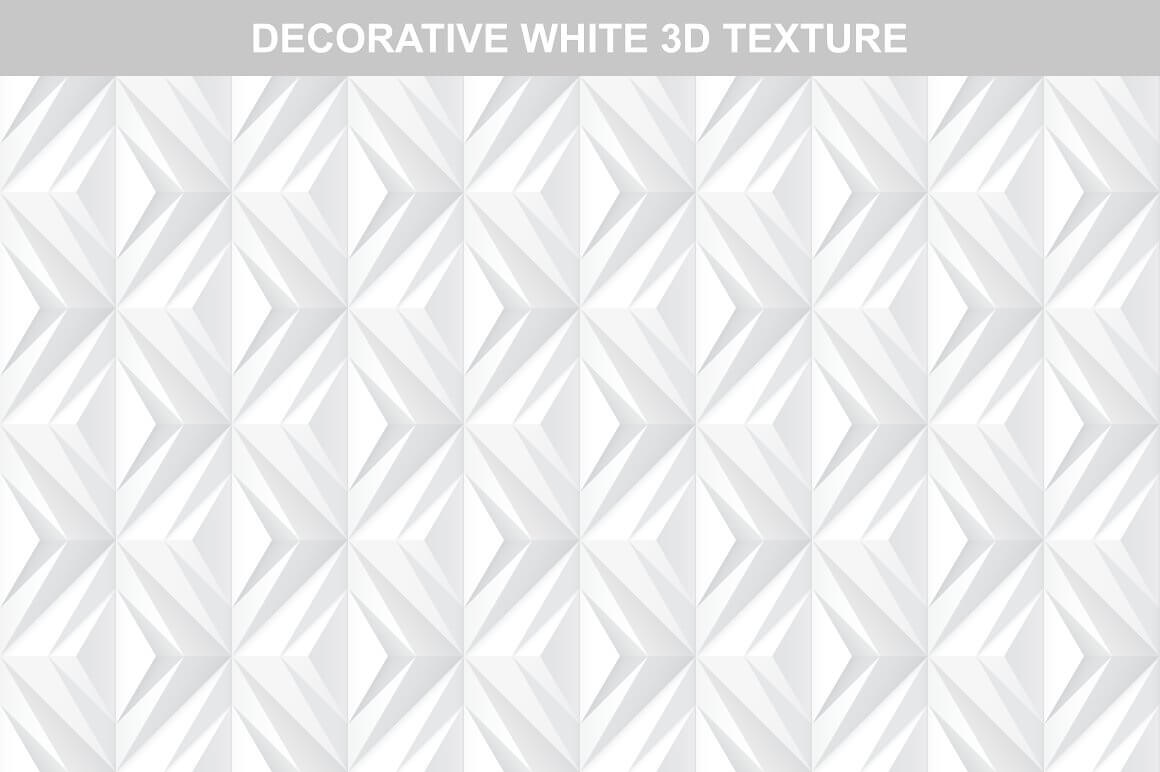 Decorative 3d white texture.
