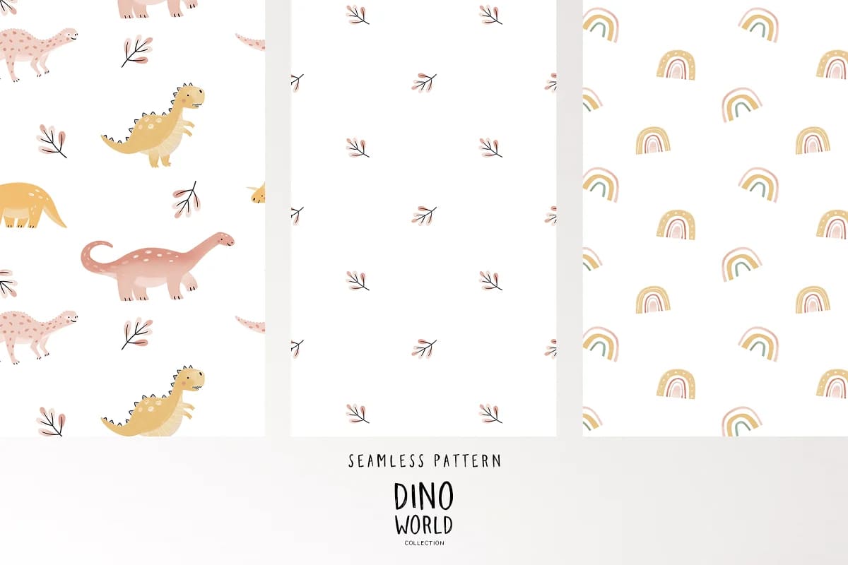 dino world pattern design.