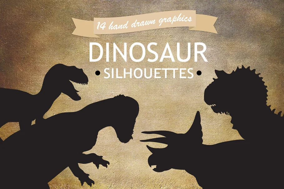 Dinosaur Silhouettes facebook image.