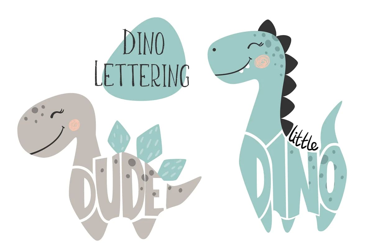 dinosaurs illustrations collection.