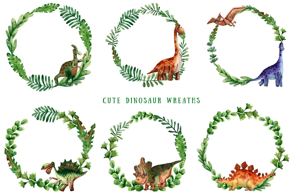 dinosaurs and friends wreaths.