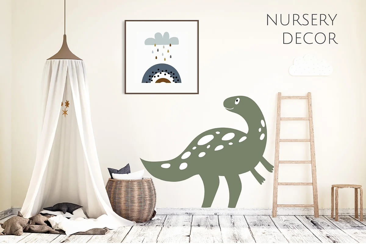 dinosaurs nurcery decor. collection for kids.