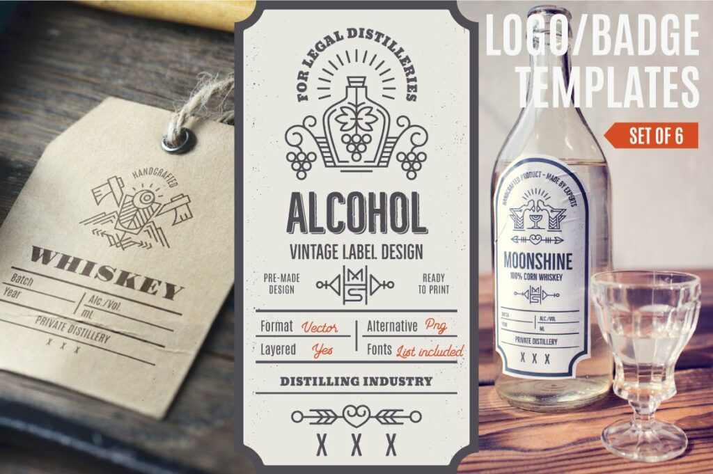 Distilling Industry Vintage Labels MasterBundles