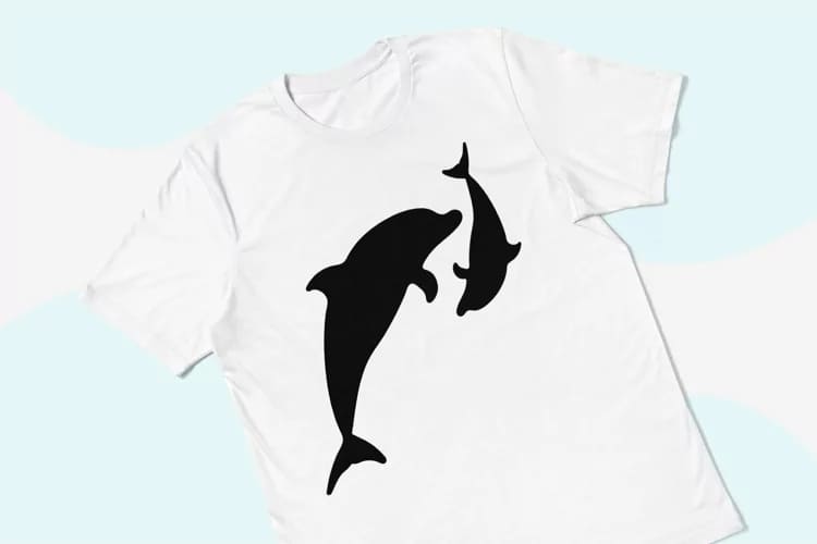 dolphin svg silhouettes illustrations.