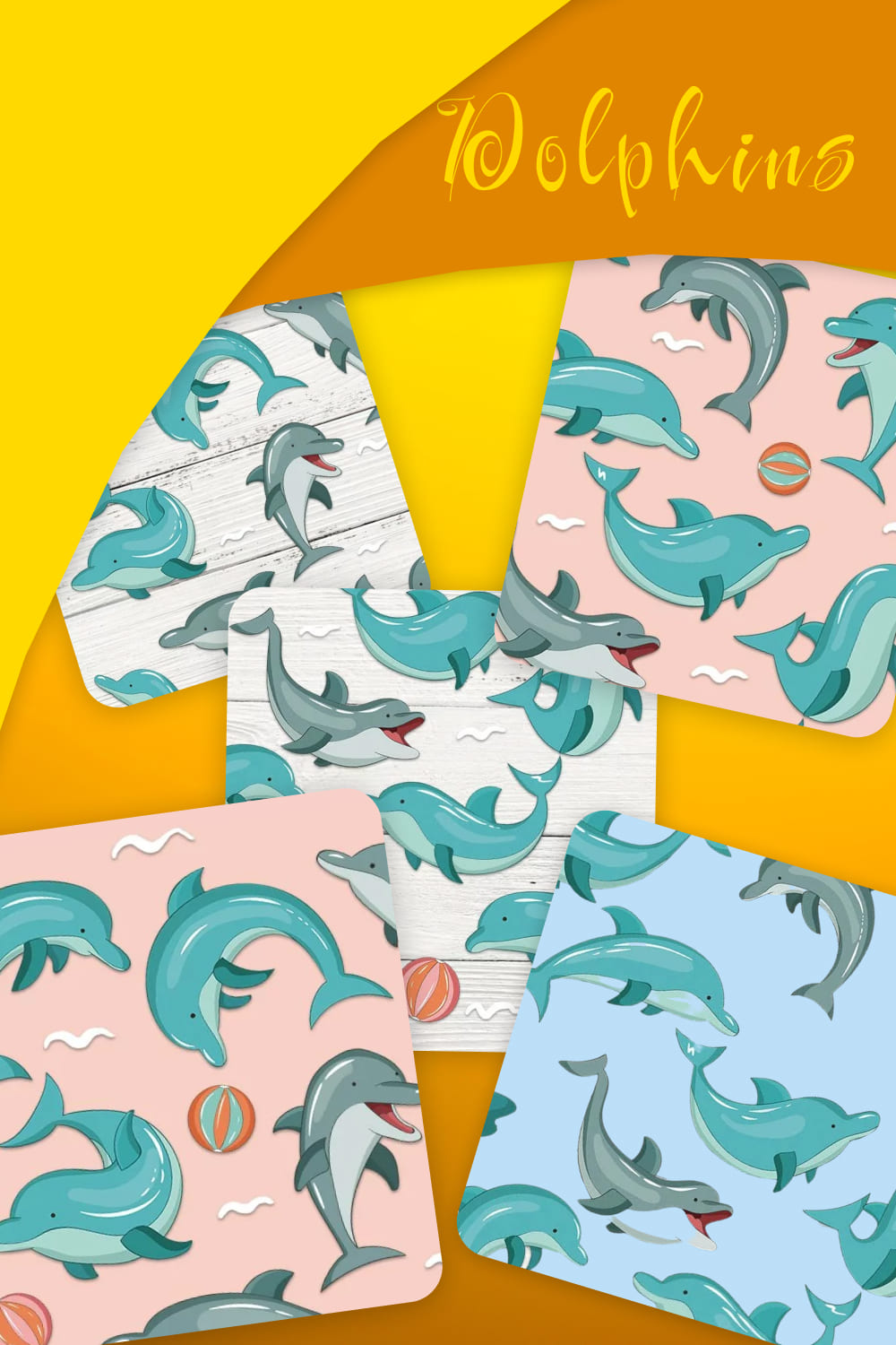 Dolphins Designs pinterest image.