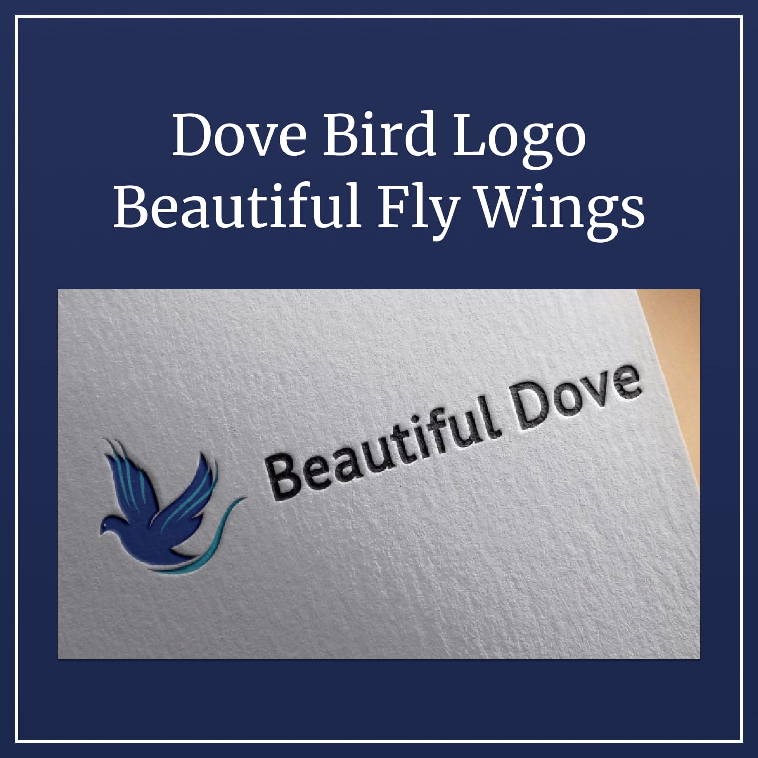Dove Bird Logo Beautiful Fly Wings Template cover image.