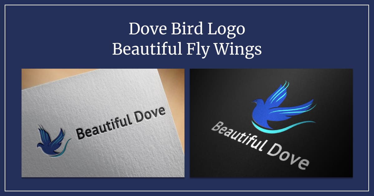 dove bird logo beautiful fly wings template.