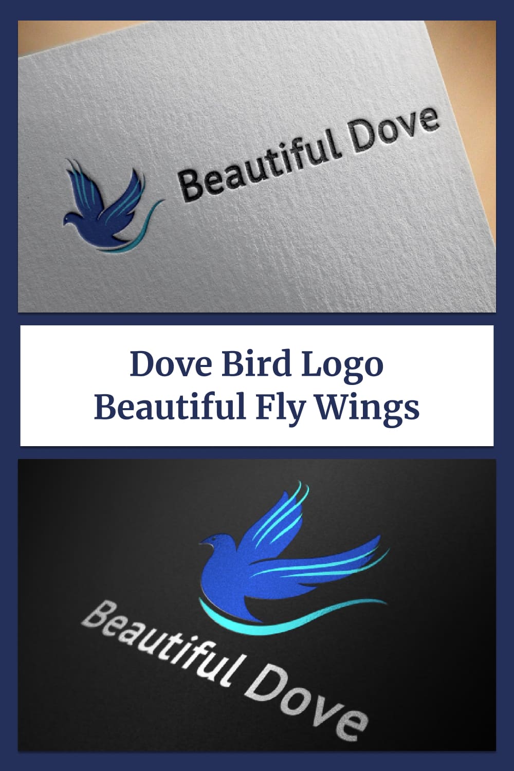 dove bird logo beautiful fly wings design.