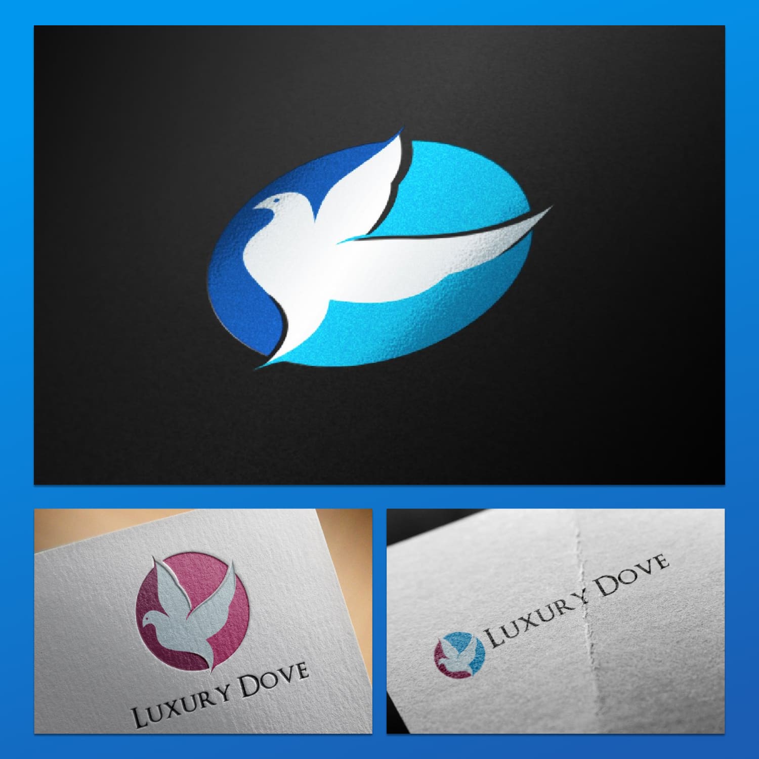 Dove Pigeon Bird Abstract Logo preview image.