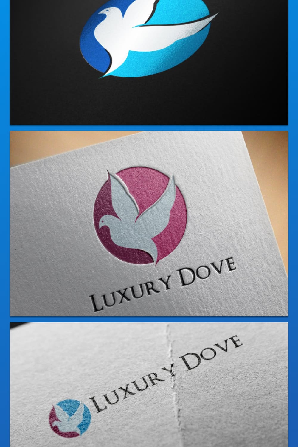 dove pigeon bird abstract logotype.