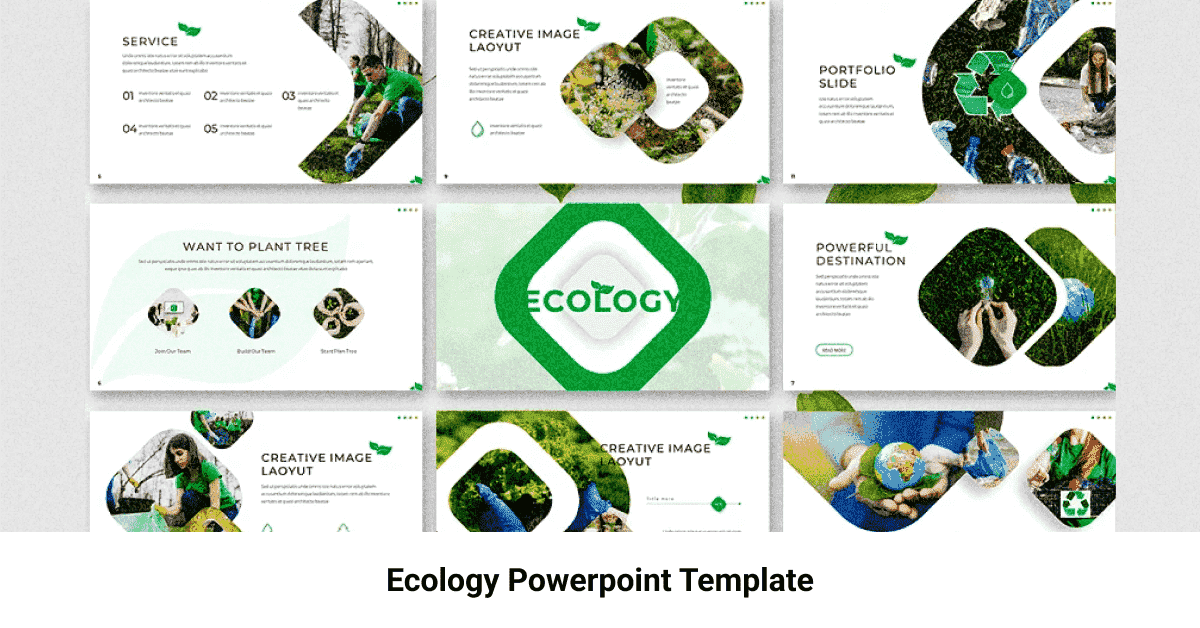 Ecology - Powerpoint Template - "Creative Image Layout".
