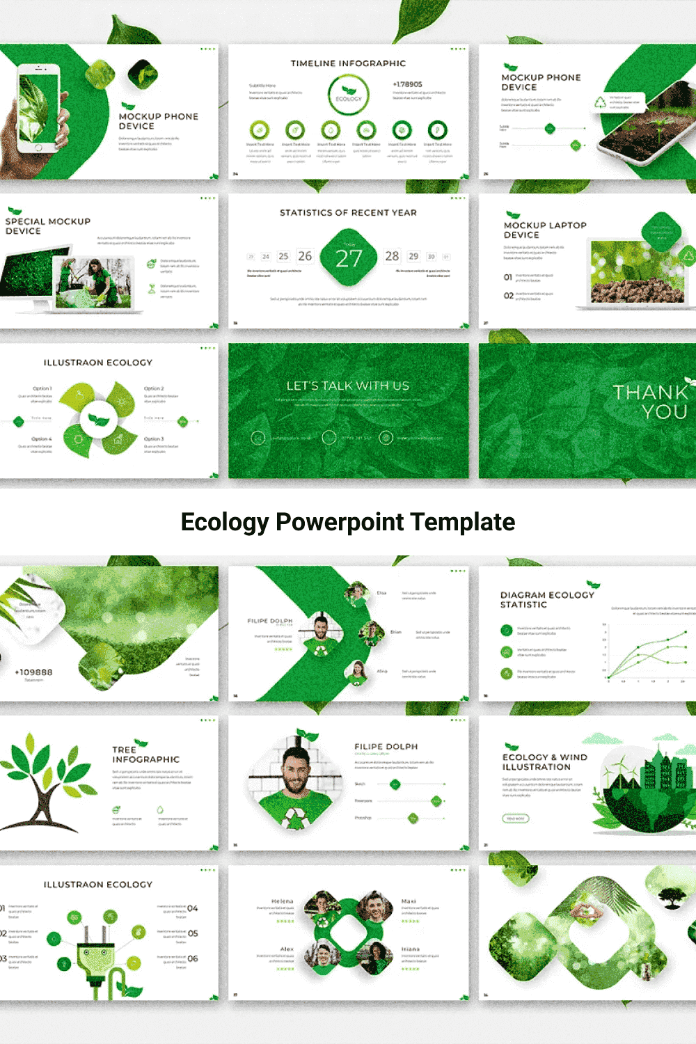 Ecology - Powerpoint Template - "Let's Talk With Us".