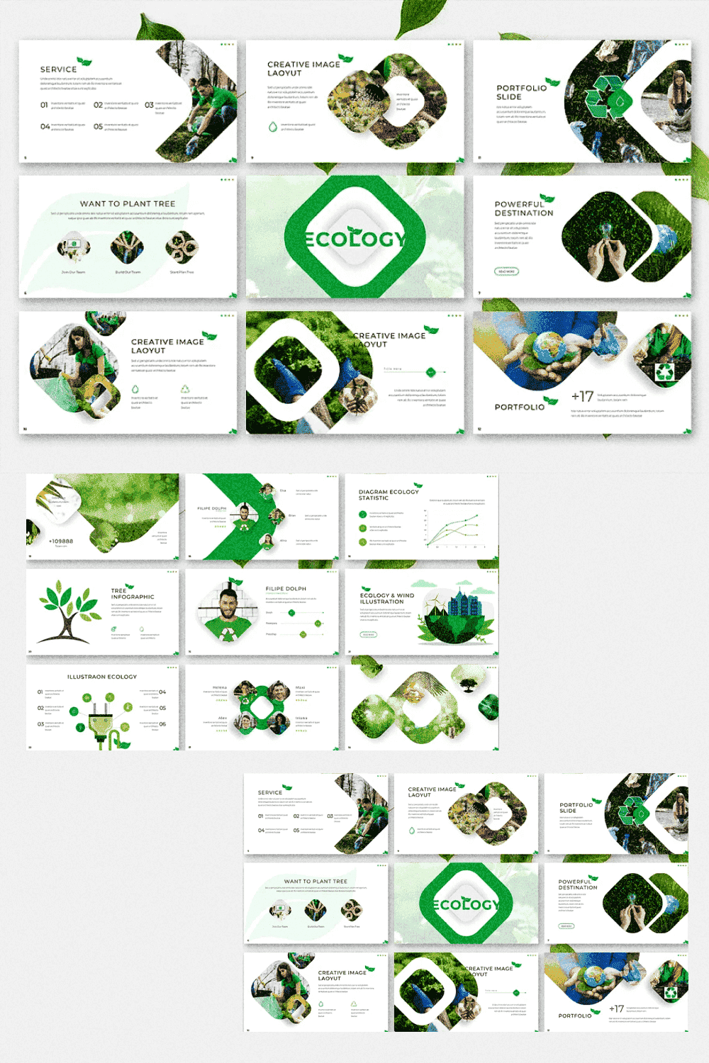 Ecology - Powerpoint Template - "Want To Plant Tree".