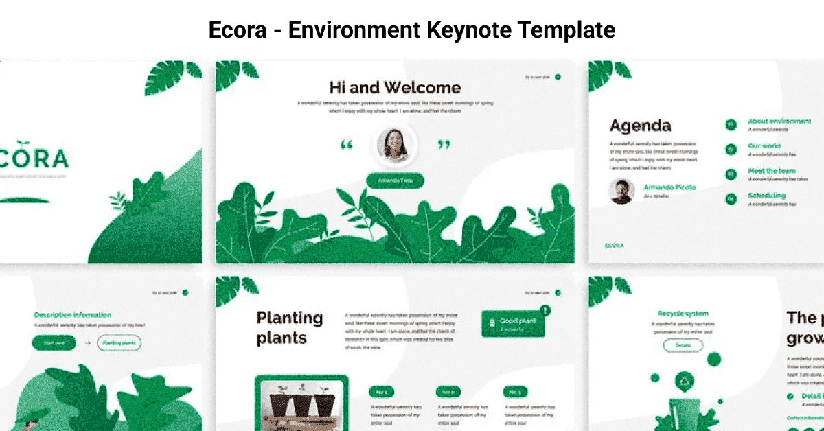 Ecora - Environment Keynote Template - "Hi And Welcome".