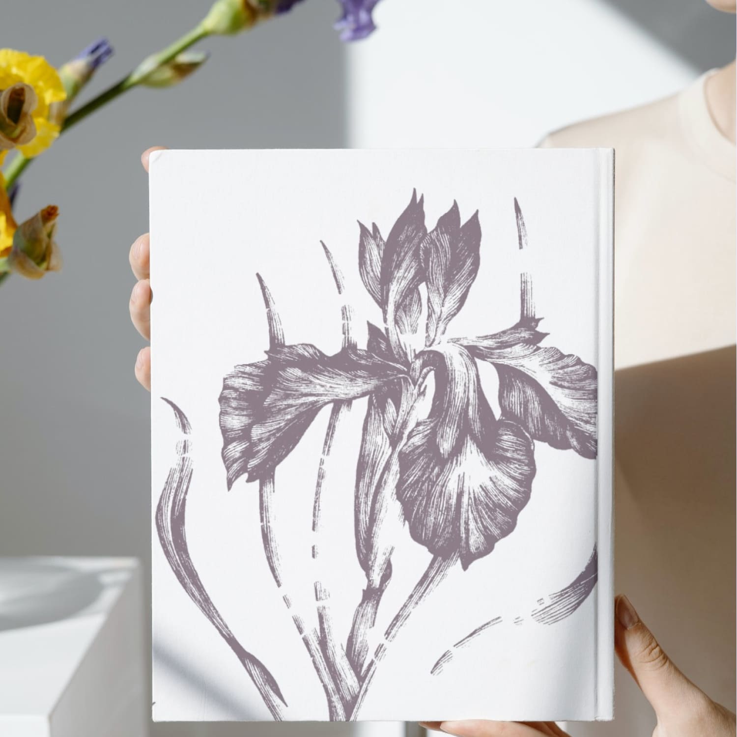 English Iris Botanical Illustration cover image.