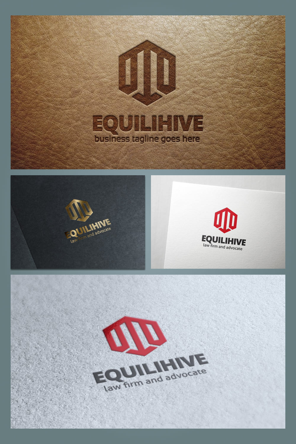 equilihive law logotype template.