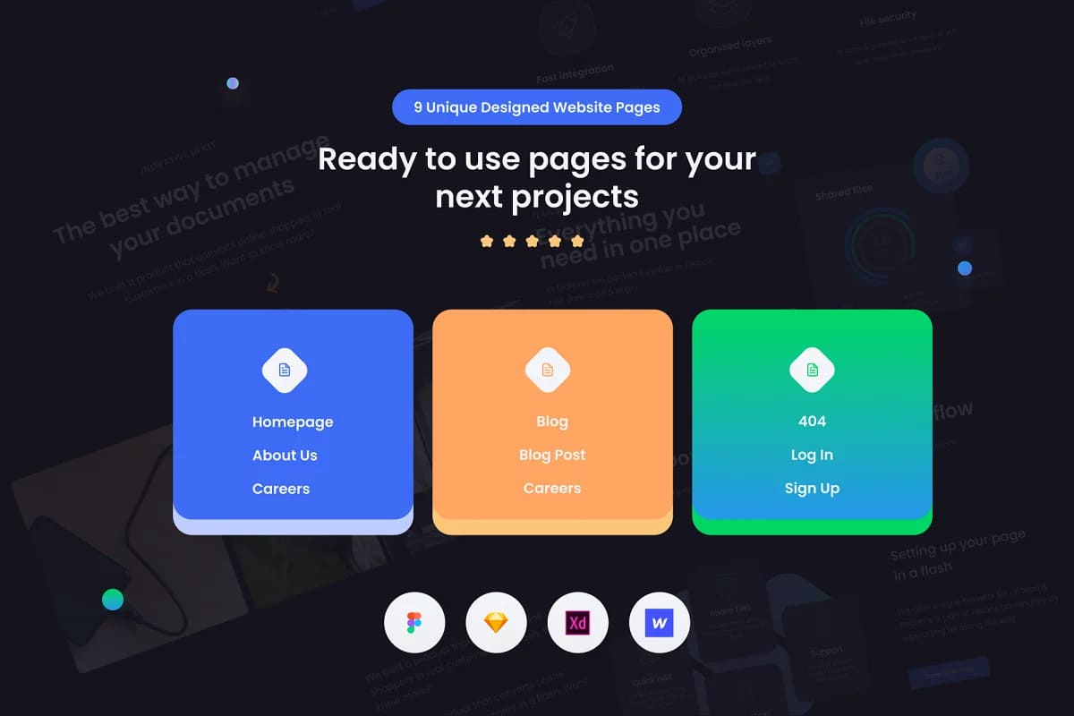 filebox saas landing page kit for your projects.