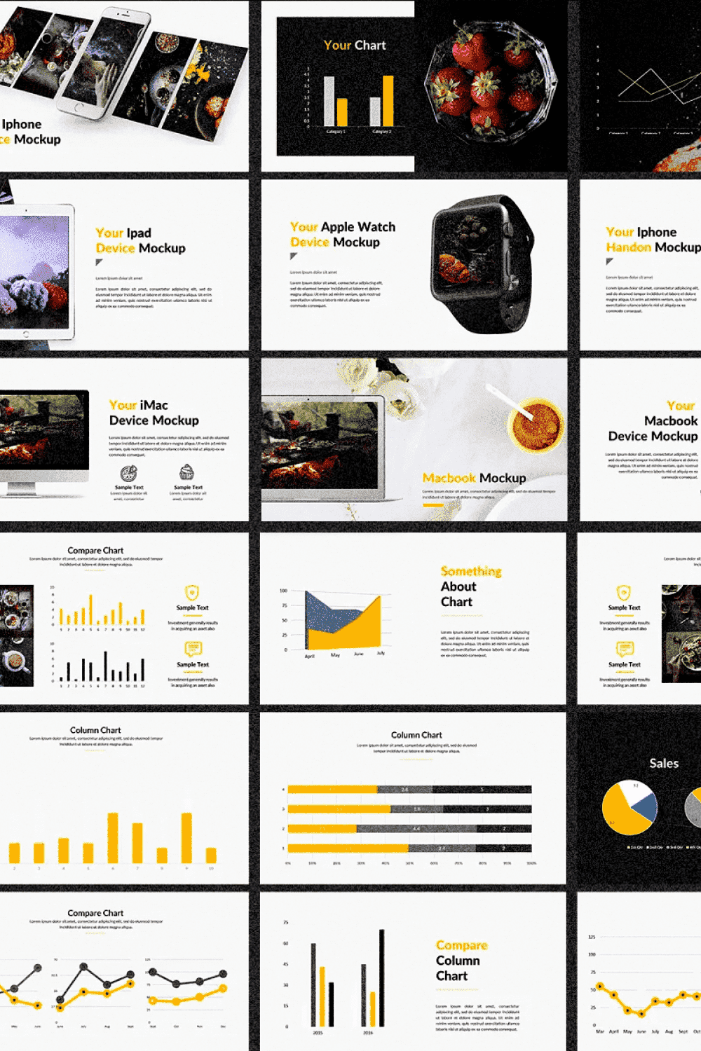 Food - Google Slide Template - "Something About Chart".