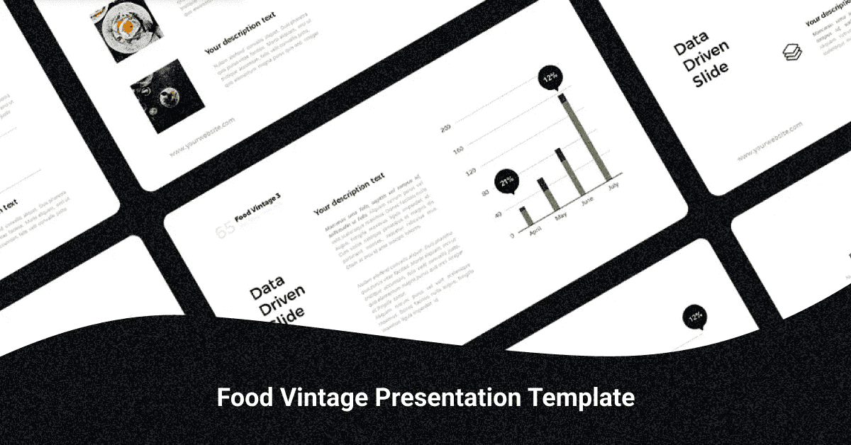 Food Vintage - Presentation Template - "Your Description Text".