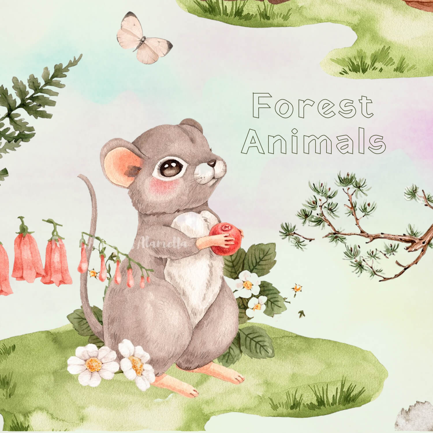 Forest animals: mouse.