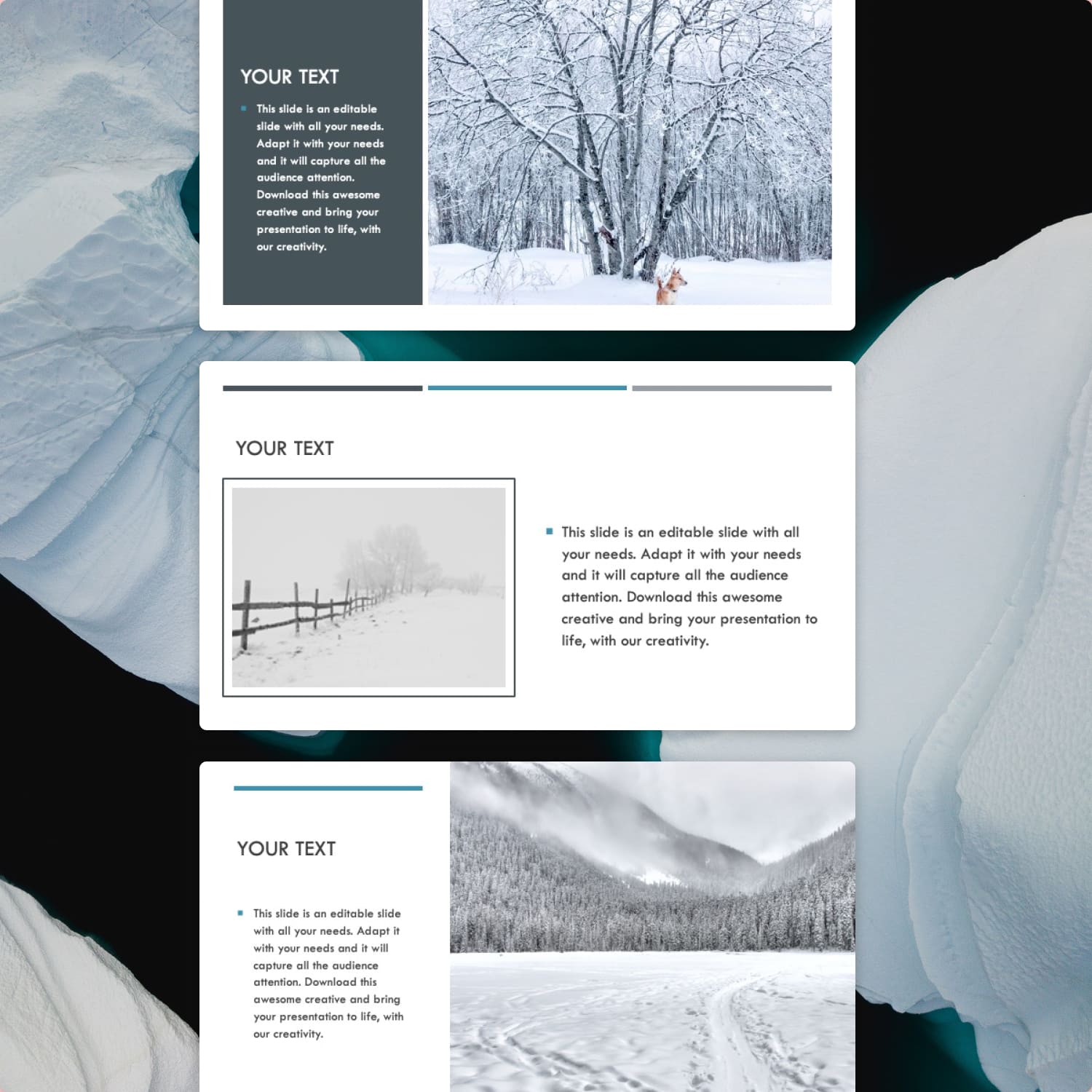 1500 2 Free Snow Powerpoin Template.