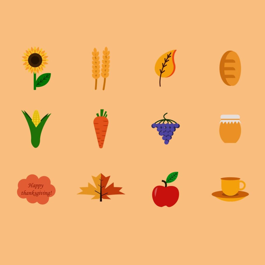 12 Free Thanksgiving Icons – MasterBundles