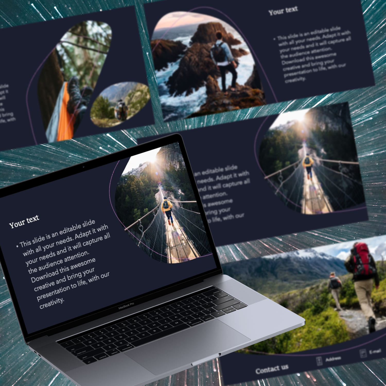 Free Travel Nature Powerpoint Templates Cover.
