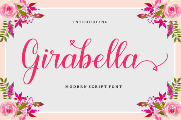 girabella beautiful and elegant handwritten font.
