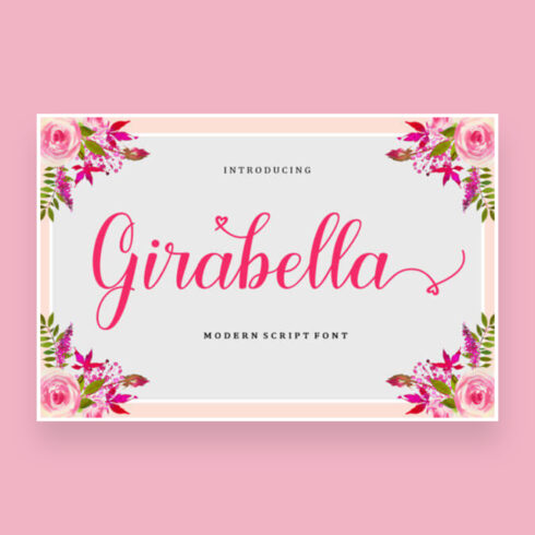 girabella beautiful and elegant handwritten font cover image.