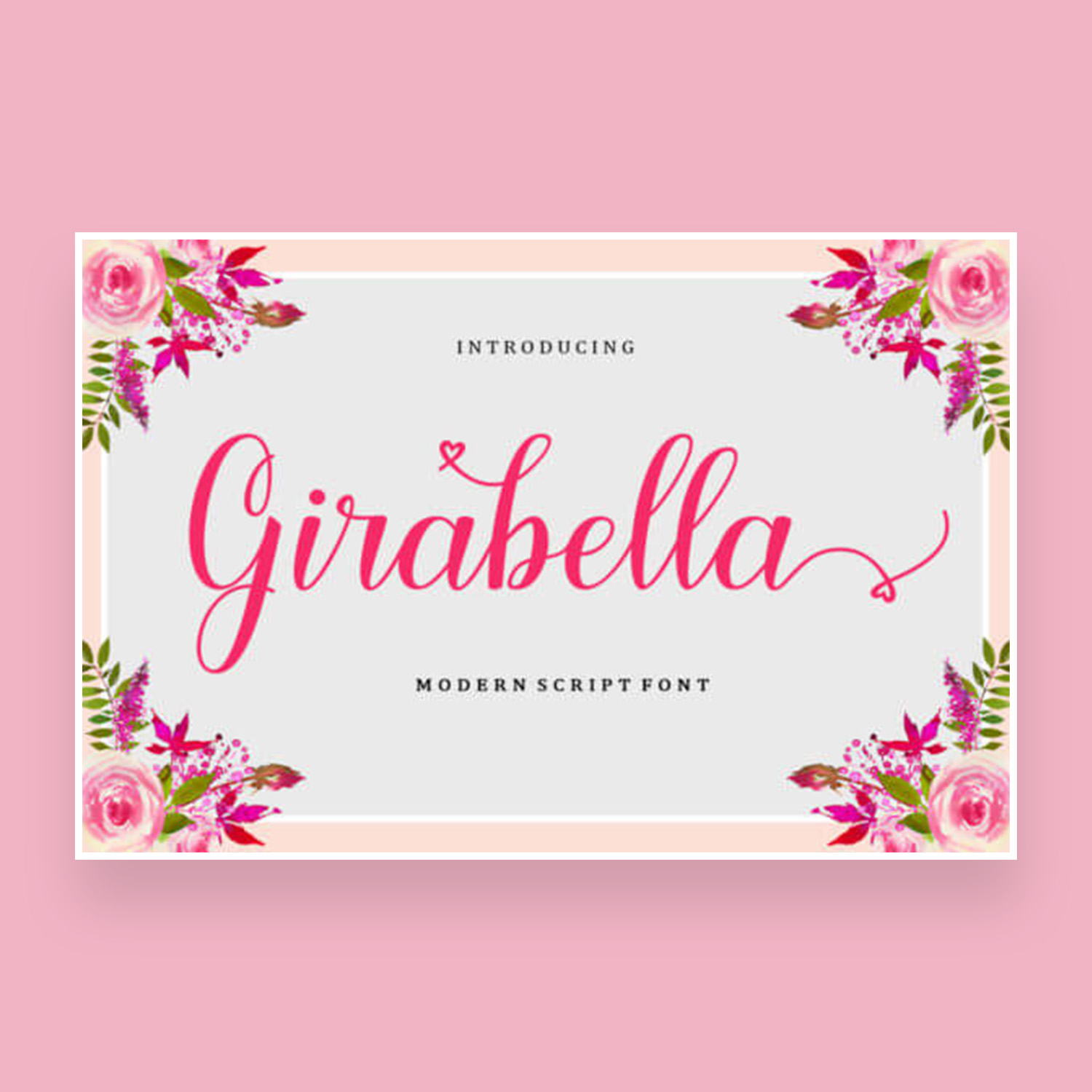 girabella beautiful and elegant handwritten font cover image.