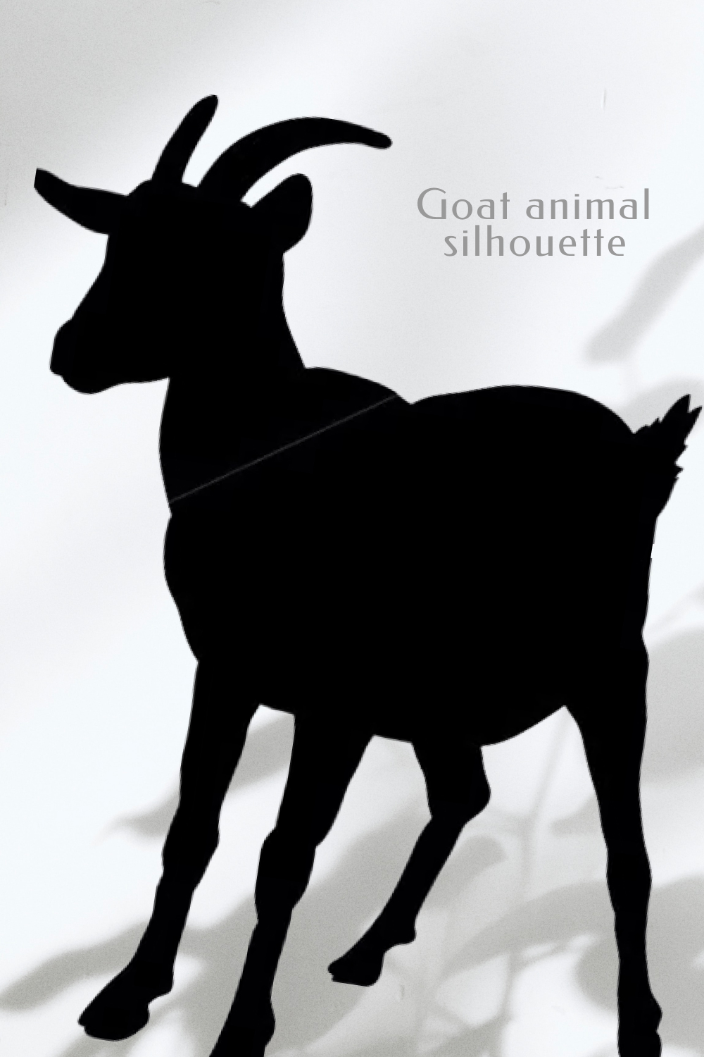 Goat Animal Silhouette pinterest image.