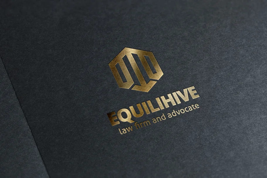 equilihive gold stamping logo mock up.