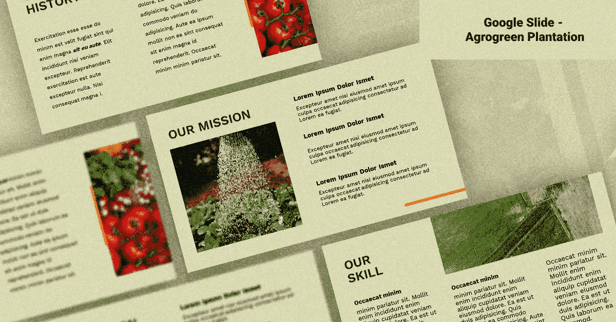Google Slide - Agrogreen Plantation - "Our Mission".