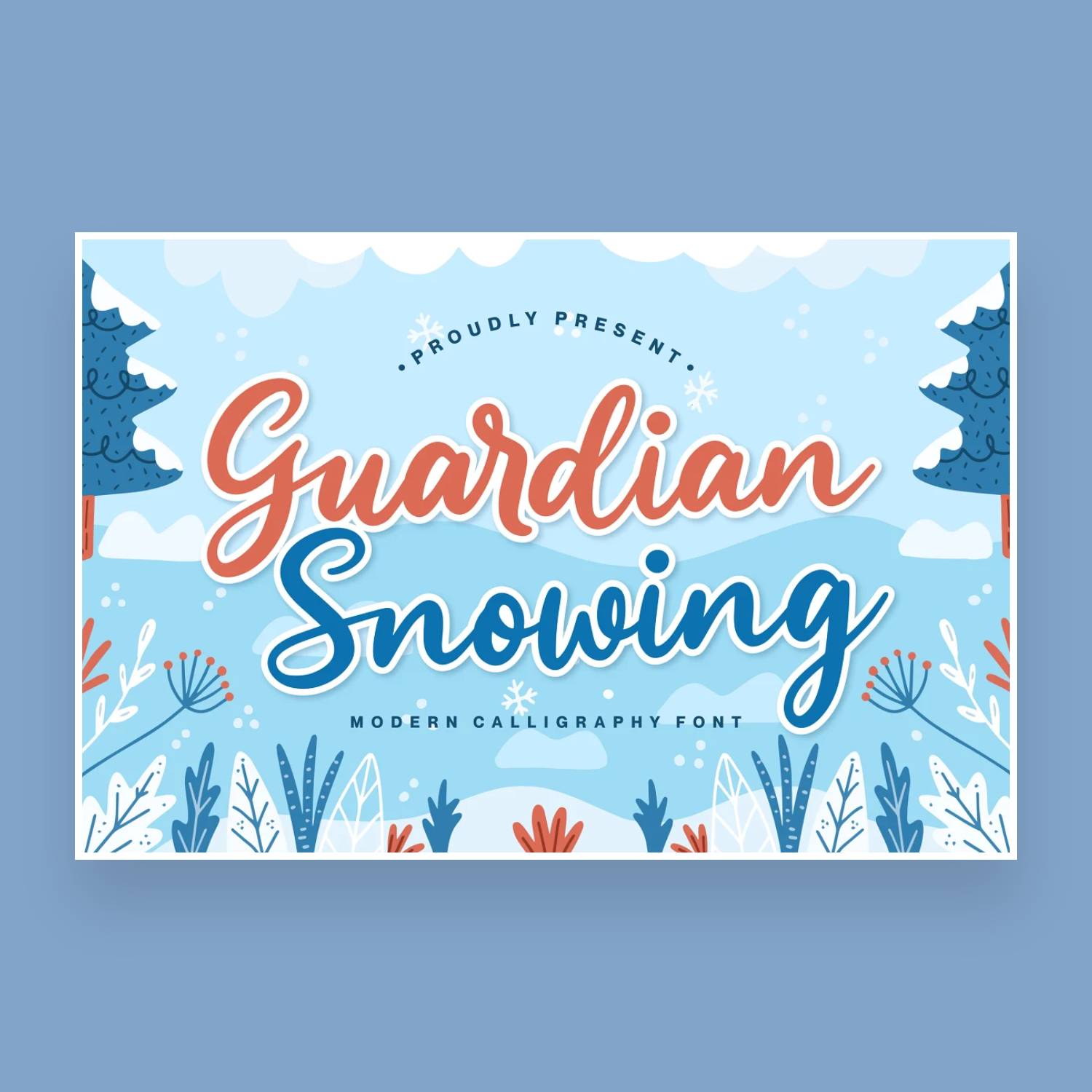 Guardian Snowing Font main cover.