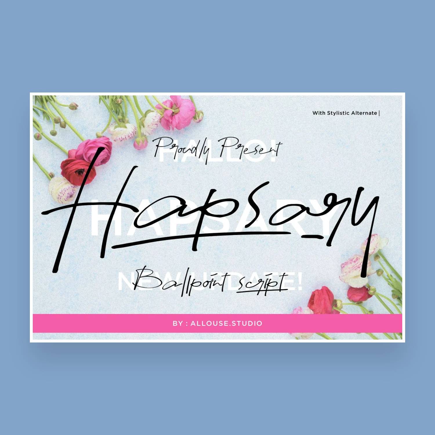 Hapsary font main cover.