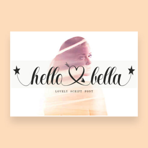 hello bella romantic and whimsical handwritten font cover image.