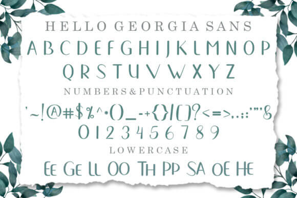 hello georgia adaptable and graceful handwritten font all serif symbols example.