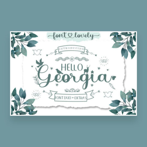 hello georgia adaptable and graceful handwritten font cover image.