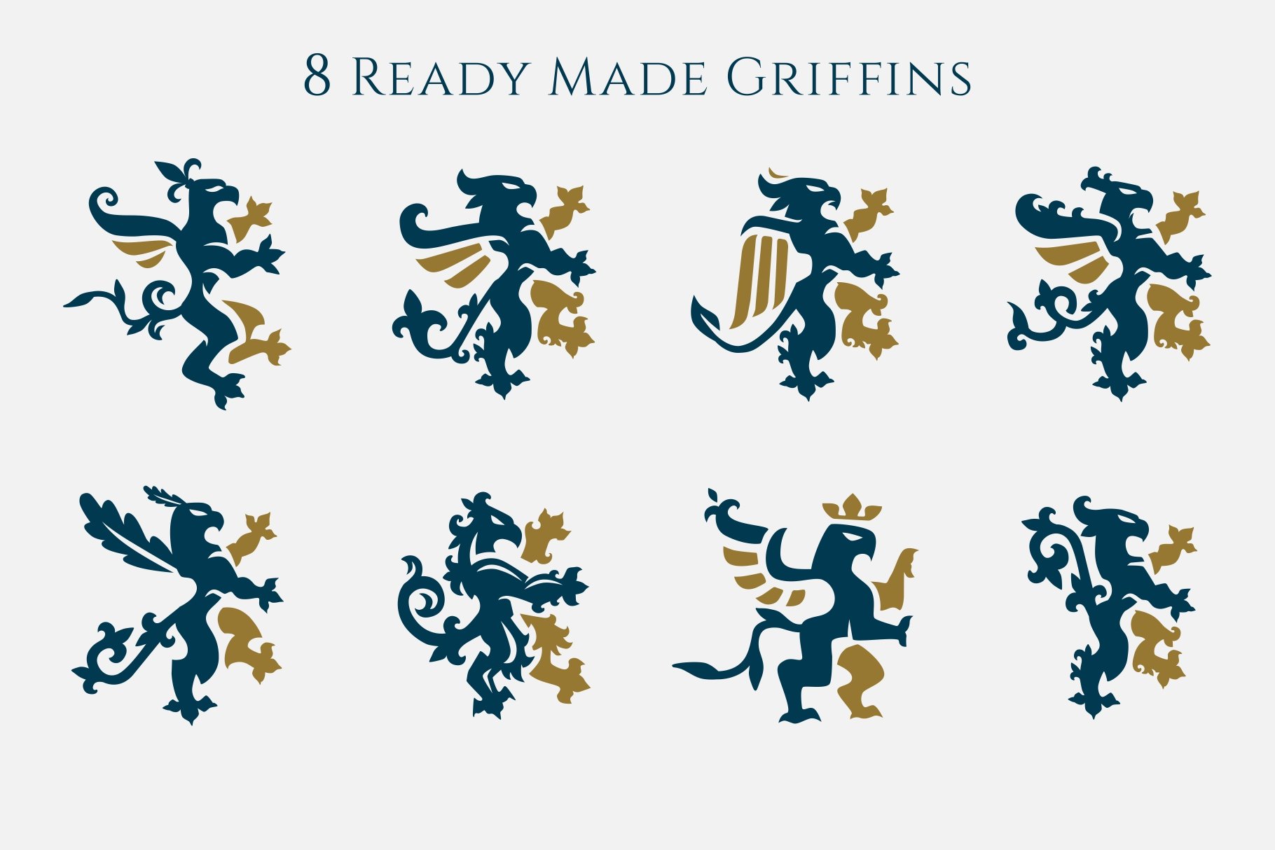 heraldry griffin logo collection2