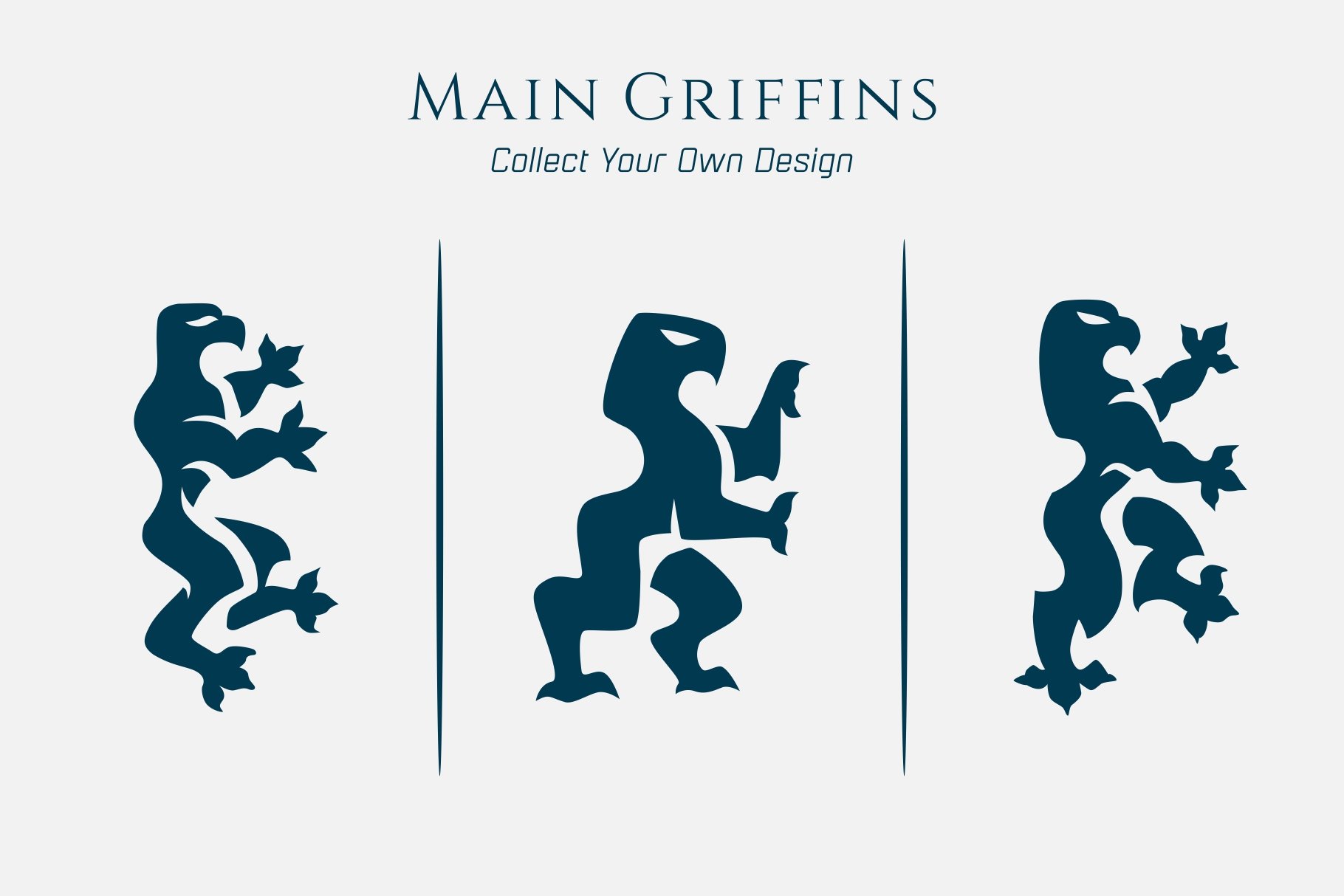 heraldry griffin logo collection3
