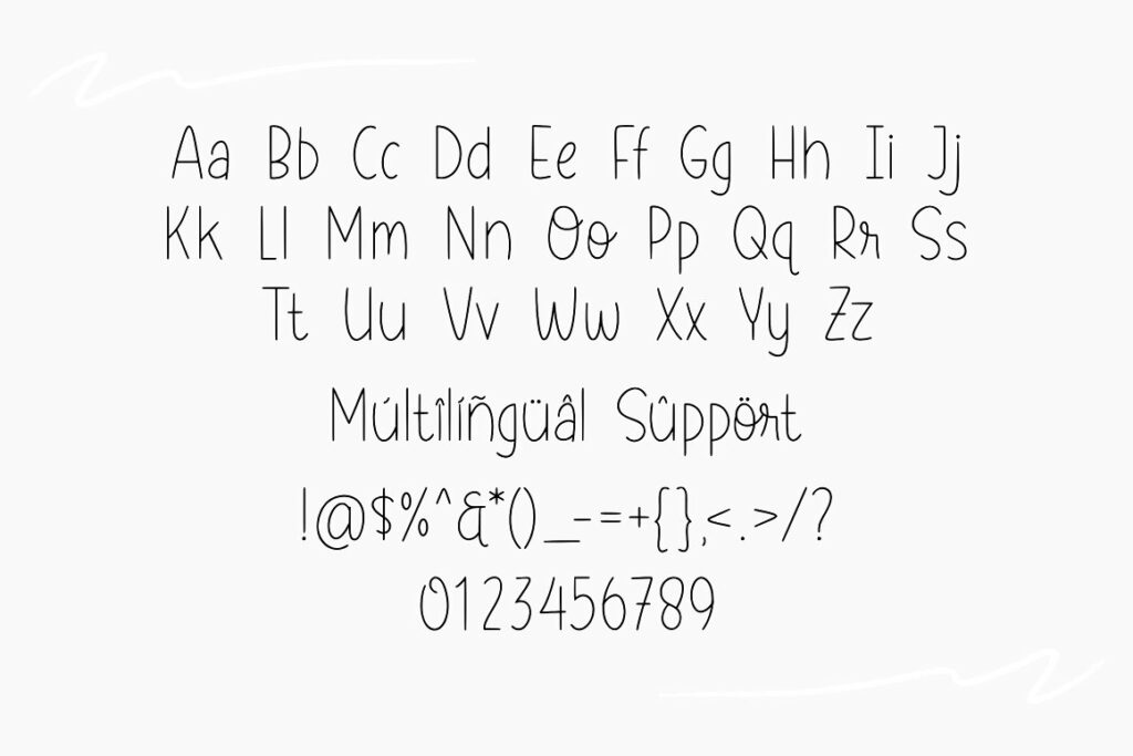 Historyline minimalist monoline font alphabet.